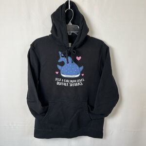 Kids Beluga Whale Just A Girl Who Loves Whale Sharks Unisex Hoodie Size Medium